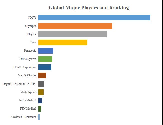 グローバル医療グレードのビデオレコーダーのトップ会社の市場シェアおよびランキング 2024